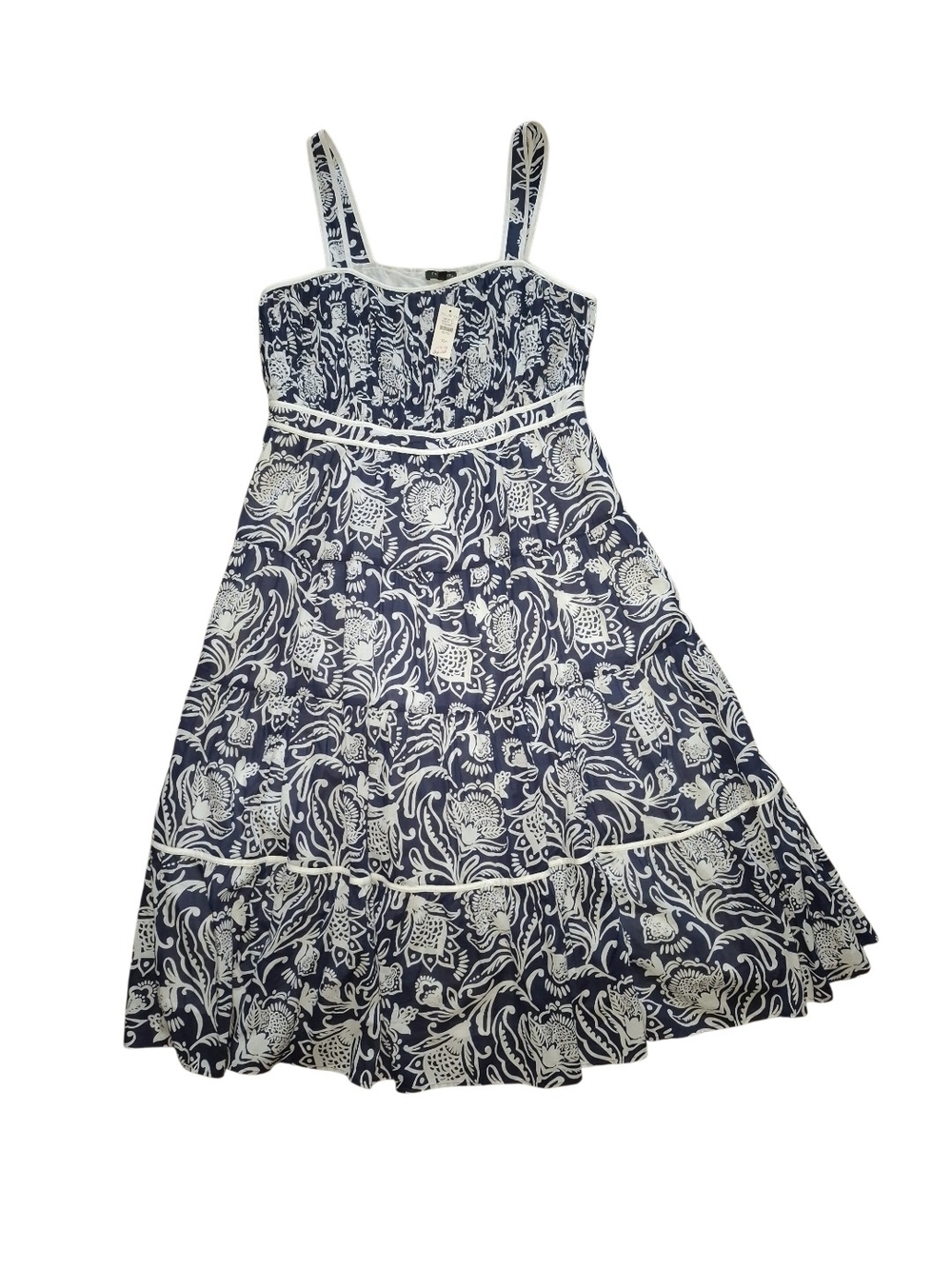 NWT Talbots Tiered Fit & Flare Dress- 12P - Picture 2 of 5